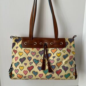 Dooney & Bourke Rare Rainbow Heart Scribble Bag